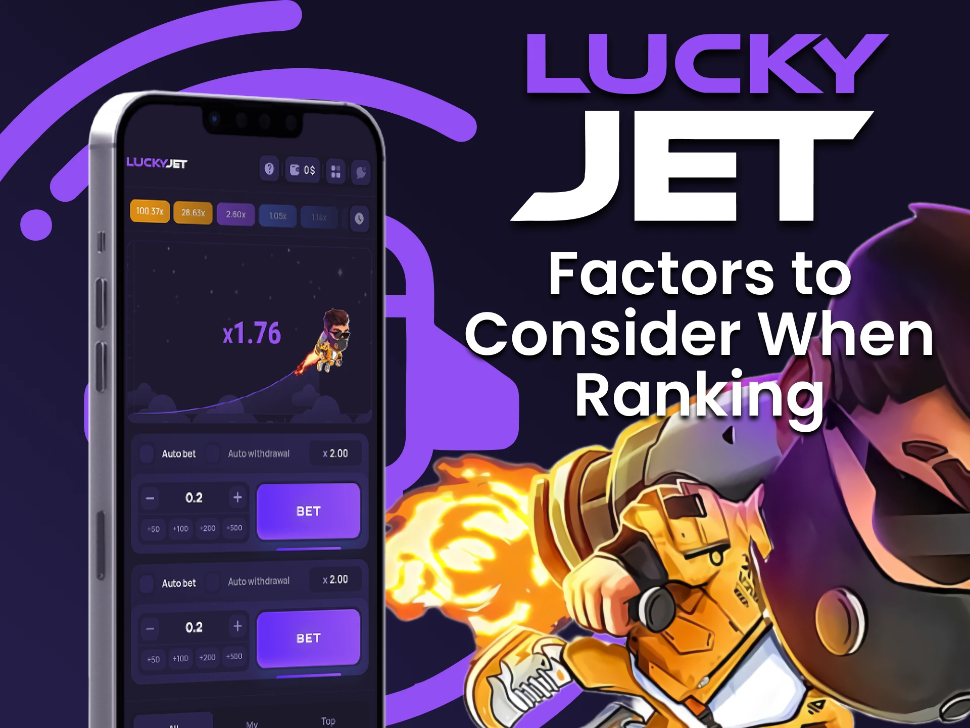 Gana el juego Lucky Jet.