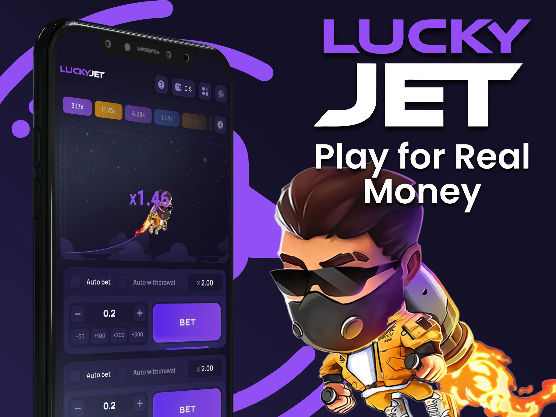 Juega a Lucky Jet con dinero real.