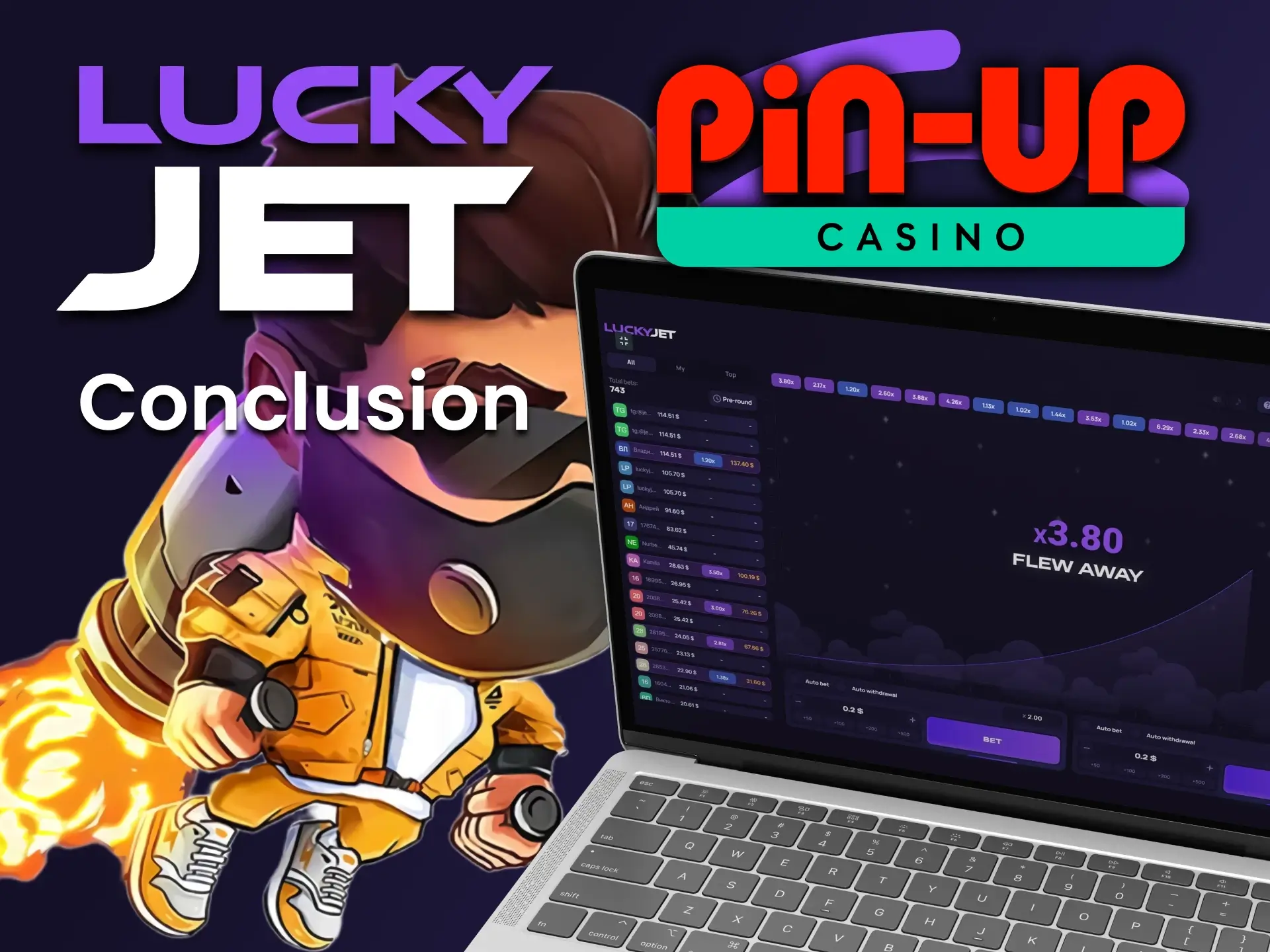 To play Lucky Jet, the choice is obvious and this is Pin Up.