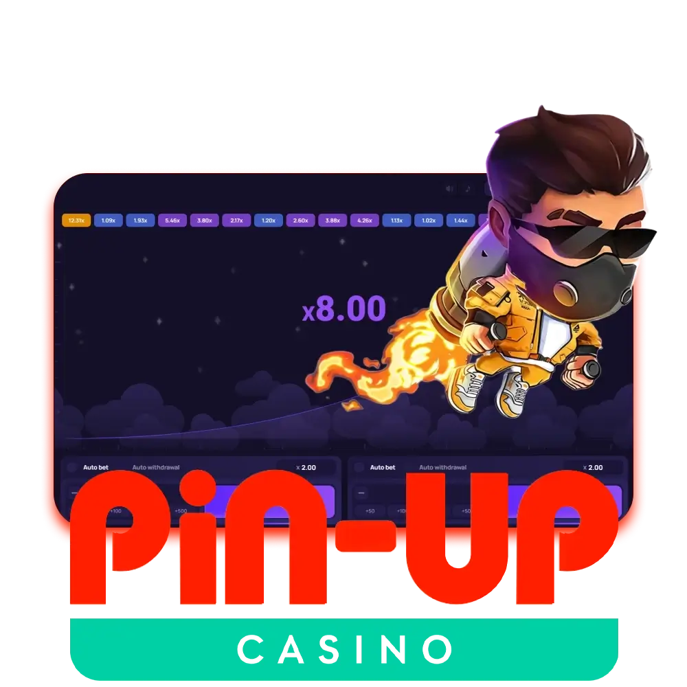 Choose Pin Up to play Lucky Jet.