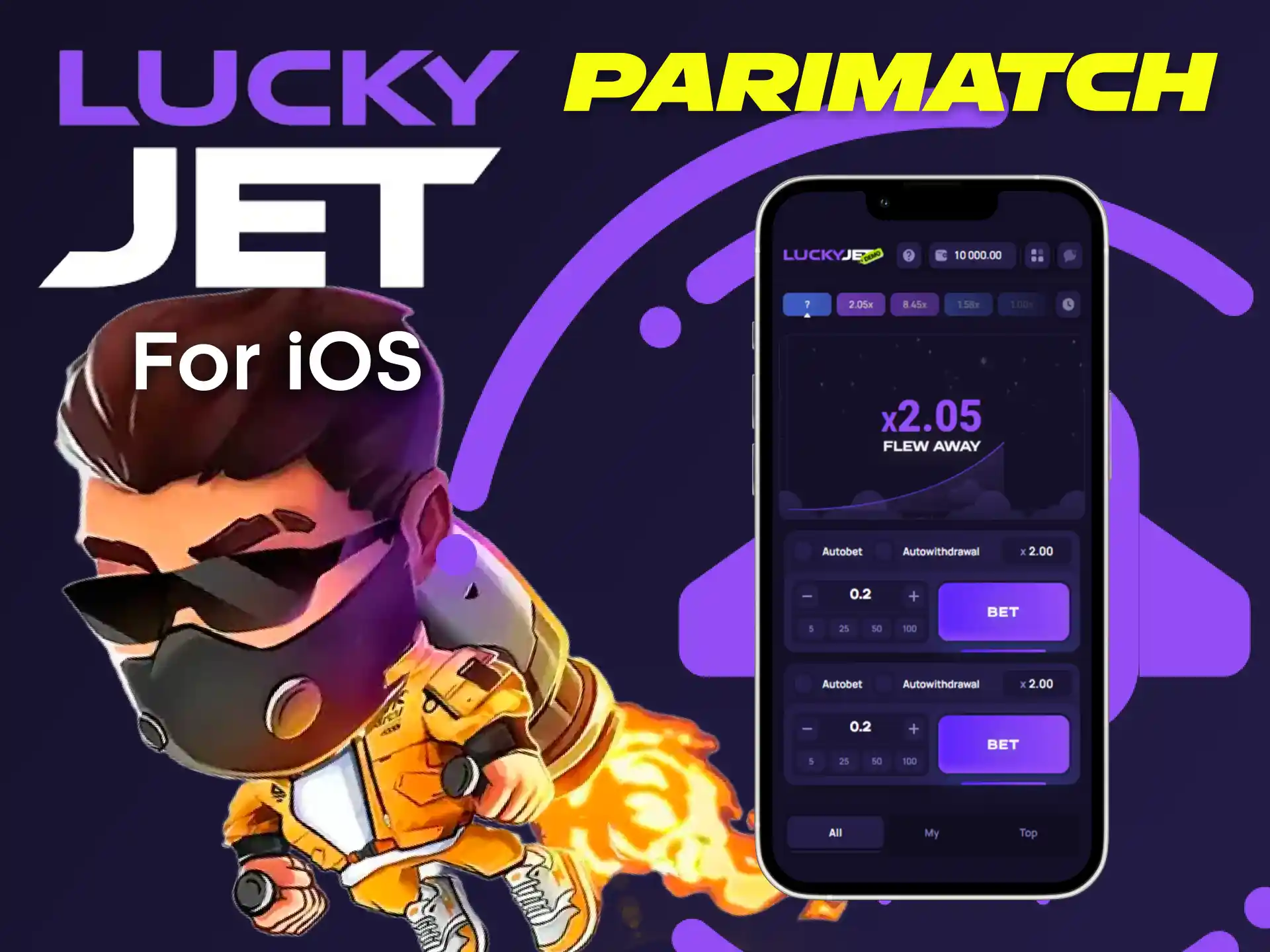 Play Lucky Jet with the Parimatch iOS app.