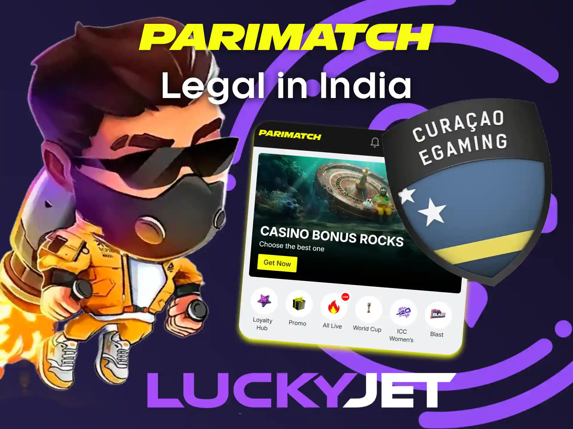 It is absolutely legal to play Lucky Jet on Parimatch.