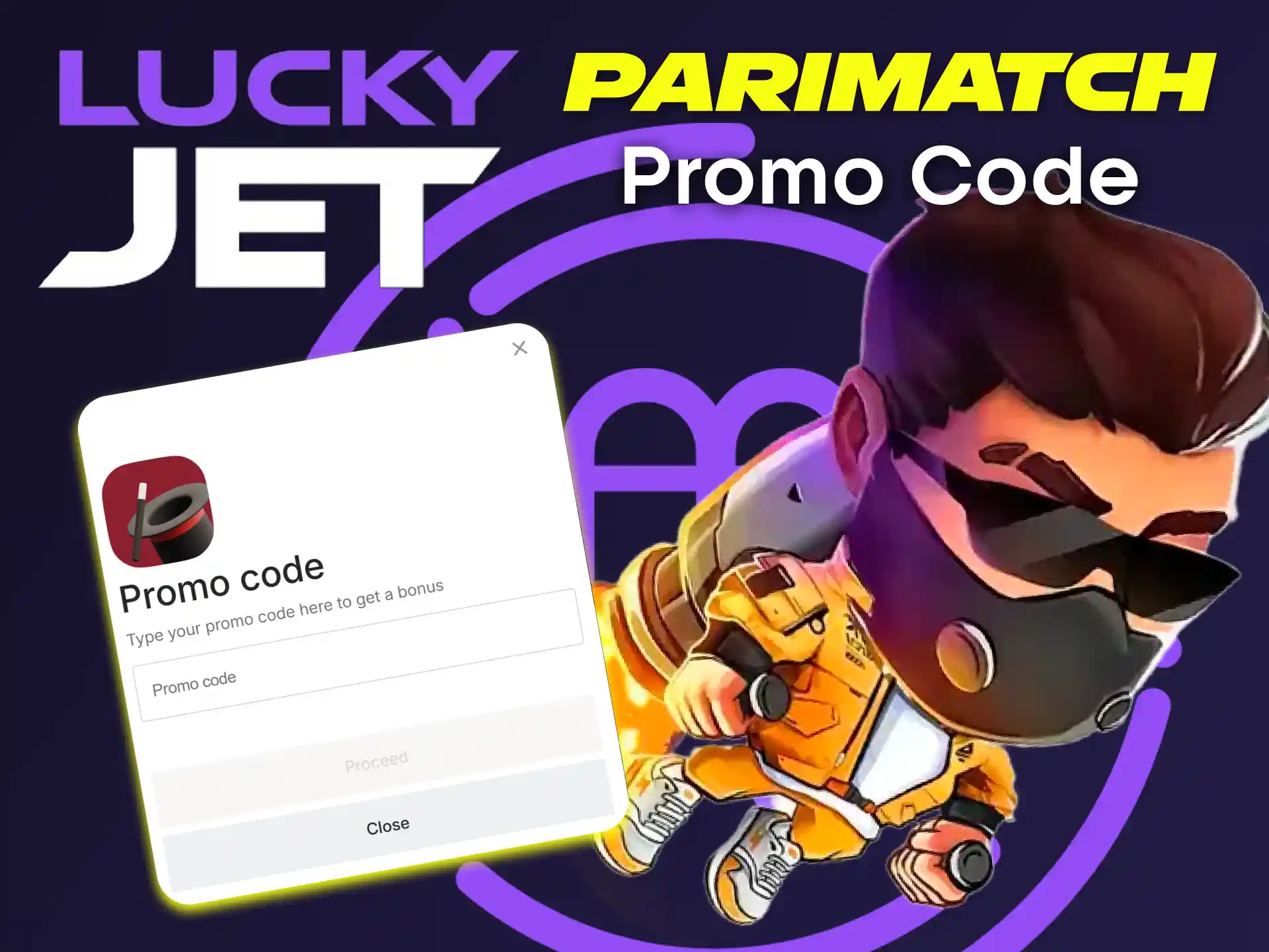 Get a bonus from Parimatch by entering a promo code for Lucky Jet.